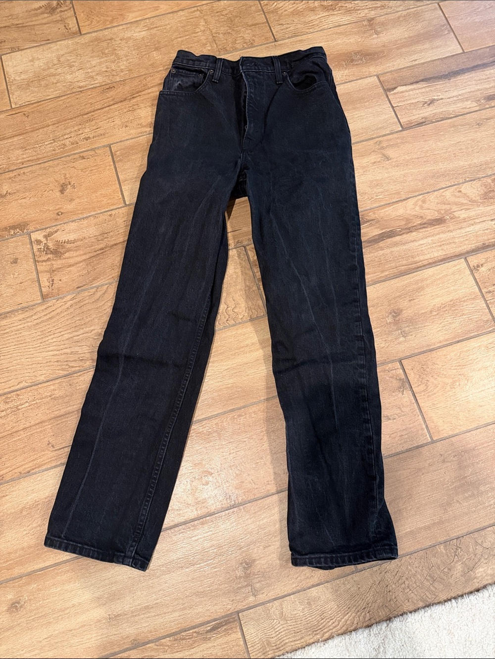 Abercrombie & Fitch Black High-Rise Straight Jeans